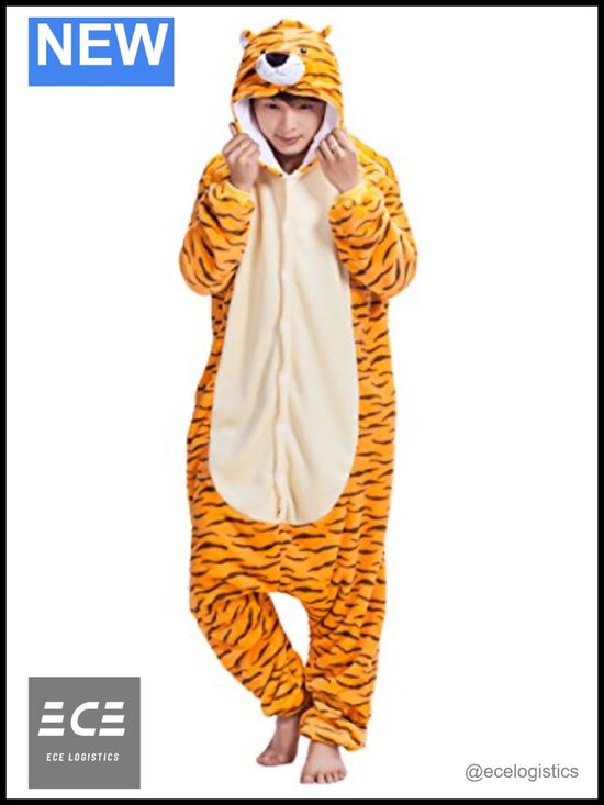 Other - Plush Unisex Tiger Costume Pajama Set Hooded Button Down Cosplay